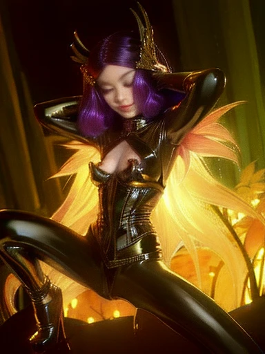 (8k, RAW, Photorealistic: 1.25), (1girl), Realistic, Cinematic Light, (Action Pose: 1.4), (Dark Shot: 1.4), (High Detail Skin: 1.4), Platinum Gold Hair, Beautiful Woman Covered with Jewels, (Highly Detailed Bronze Armor;1), Green Eyes, Sunlight, Through Dark Forest, Sunlight, Through Trees, 8 Life-Size, Chic body, (highest quality)), Tyndall effect, add depth to the image with backlight effect, Perfect anatomy, (fantasy warrior:1), (big breasts:1.1), (nearly naked:1),