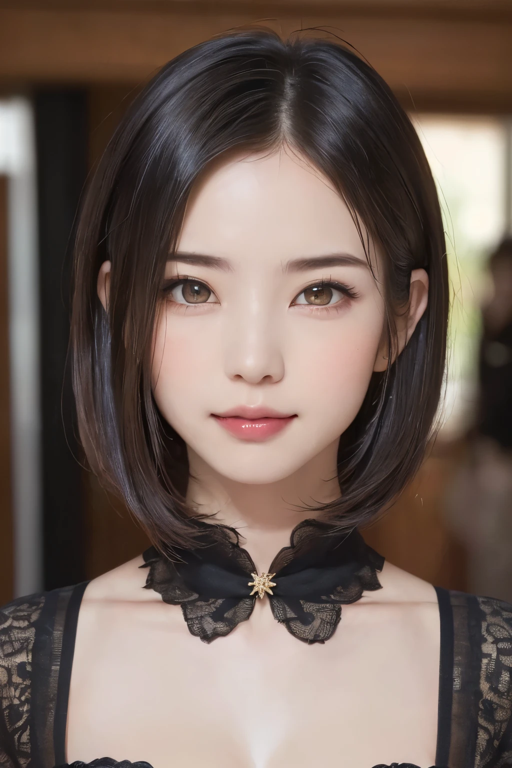 (SFW:1.8、masterpiece, 最高quality),photorealistic realism, 32k, quality, (非常に不条理なquality, Very detailedな詳細, Super Resolution, Crisp and sharp focus, Not blurry, Realisticな茶色_eye), ((Perfect darkness_eyehadows:1.45)), (Very detailed, Beautiful little nose:1.2), (Perfect composition), (Upper Bodyショット), (彼女のFace close-up), Beautiful cheekbones, double eyelid, Digital SLR, 最高qualityのソフト照明,(1 girl, alone, hyper Realistic, Realistic,Realistic, Looking at the audience, 明るい青緑色のeye:1.4,Brunette Short Bob Hair with highly detailed shiny hair, Very delicate and beautiful brightly colored clothing:1.4, Lepangas:1.4), Upper Body、big chest eye、eyelash、{Hugeな|big chest|Hugeなな|Mega} whole :2, chestの谷間:2、(((Beautiful and cute bangs:2、Jet Black Hair:2、eyeにハイライトを加える:1.4、big chest eye、Short Bob Hair、Glowing Skin:1.4、Looking at the audience、She is very 美しい and cute、Show me your ears、Beautiful long neck、smile、Please smile with your teeth showing、Bangs and beautiful teeth)))、Ideal body type、((school uniform、uniform, blazer、School teacher、Background in front of the school gate、Beautiful cherry blossom tree background))、Beautiful long neck:1.4、(({Huge|big|Hugeな|Mega} chest, chestの谷間:2))、(((Portraiture:2、Face close-up:2、chestのクローズアップ:2)))、((Transparency、clear、Transparent beauty、Gloss))、Perfect Anatomy、((縦長のPortraiture, Attractive woman))