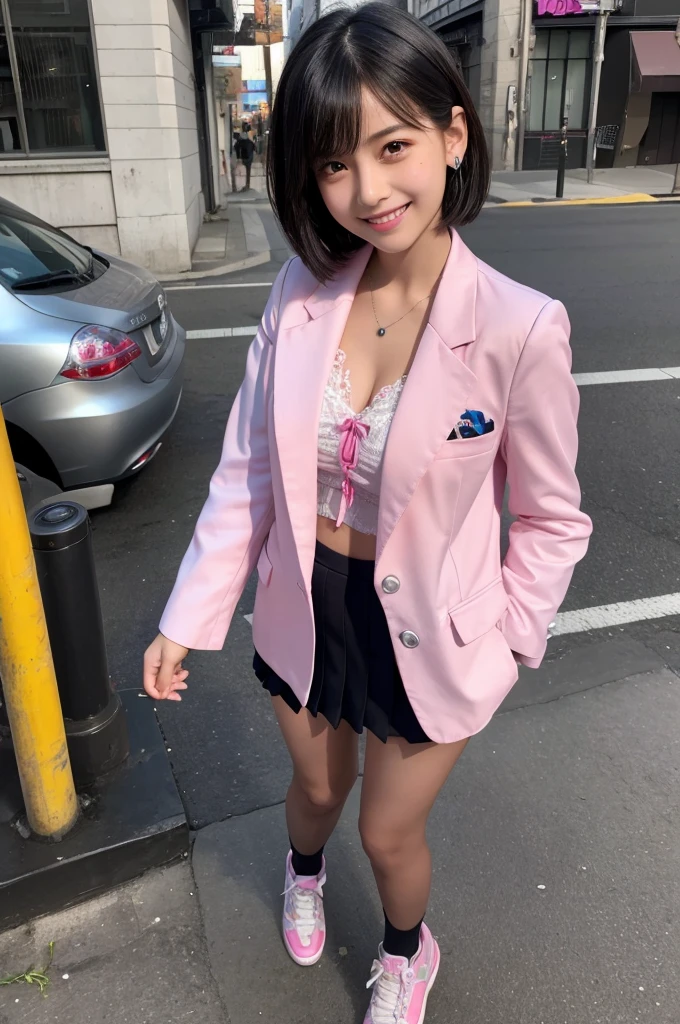 Mari Makinami Illustrious , neon genesis evangelion , glasses red rectangle small , pink suit , Europe mix asians