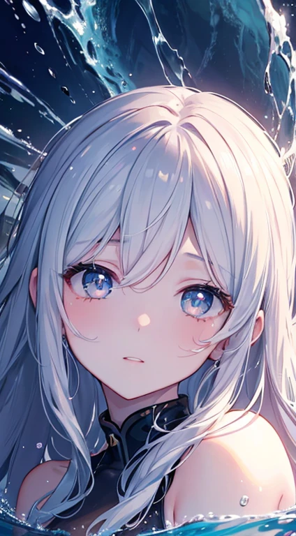 (Extremely detailed CG、Unite、8k wallpaper)、(Extremely refined)、(masterpiece)、(Top quality:1.0)、(Ultra-high resolution:1.0)、Beautiful Lights、Perfect Lightning、Realistic shadows、[high resolution]、Delicate skin、Ultra Detailed、Detailed face and eyes、Realistic eyes、sharp pupils、Nap、drifting、deep sea girl、Marine Life、Shine brightly、in the sea