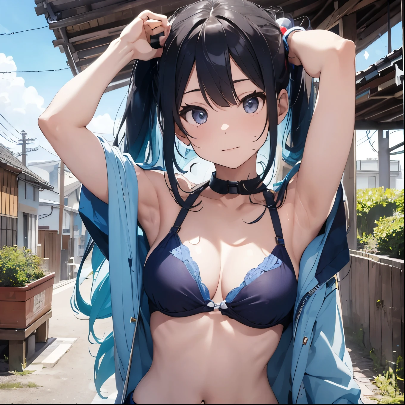 Blue haired girl drawn in high resolution Japanese anime style、whole body、Women in blue bikinis taking photos on a deserted beach, Bikini Model, , A young and cute gravure idol, Posing together in bras, Russian and Japanese mix, sakimichan, Asian woman, Wear a swimsuit, that'that'that'that'that'that'that'that'that'that'that'that'that'that'that'that'that'It's hot with the shining sun, Japanese Model, Cute Core, sakimichan hdri, Young Gravure Idol, Chubby