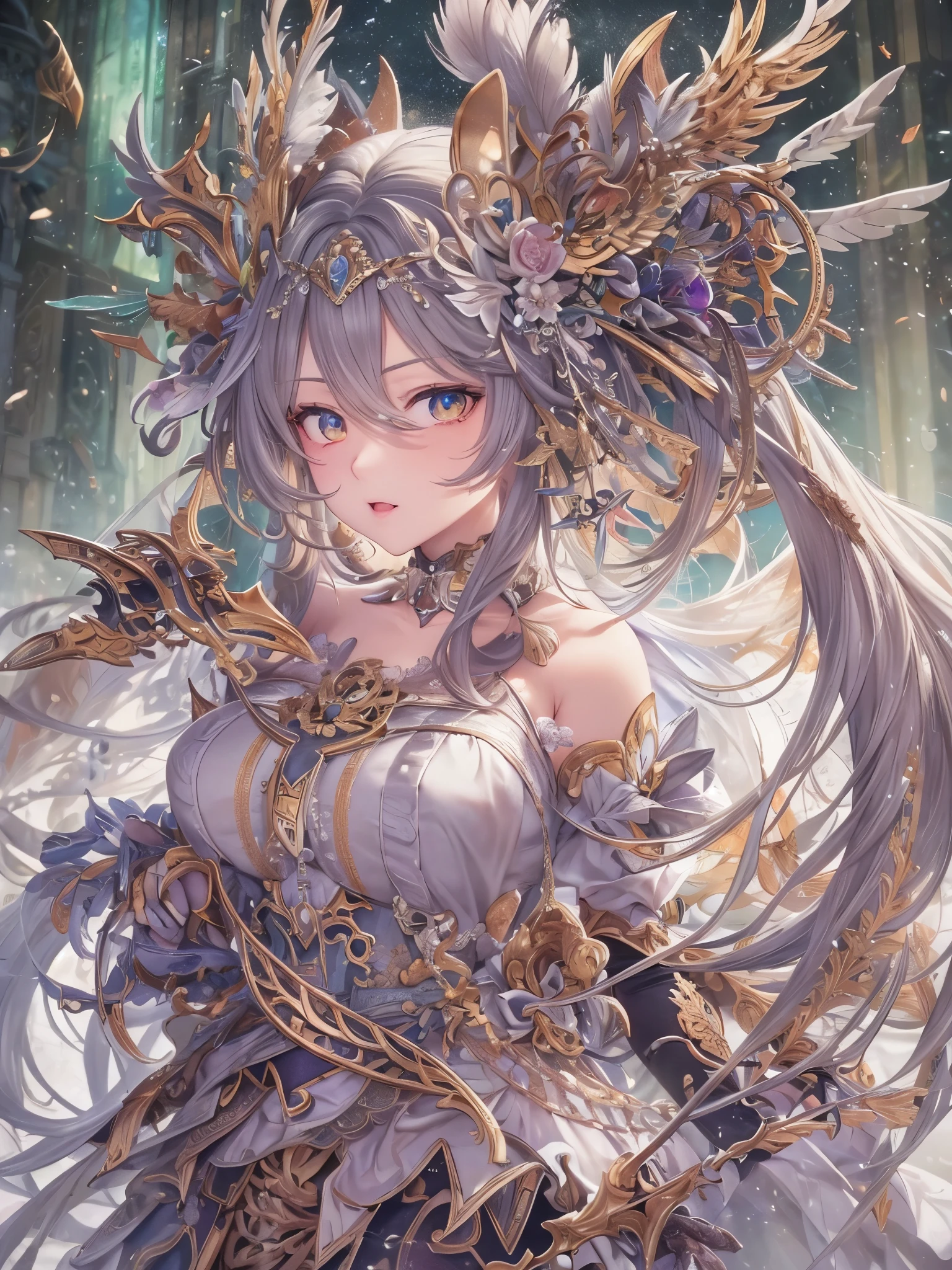 ((highest quality)),(Ultra-high resolution),(Very detailed),(Detailed Description),((The best CG)),(A masterpiece),Ultra-detailed art,Amazing drawing art,(Art with precise detail:1.5), Revival of green、Destroying Evil、Penetrating sunlight、Cutting Wind