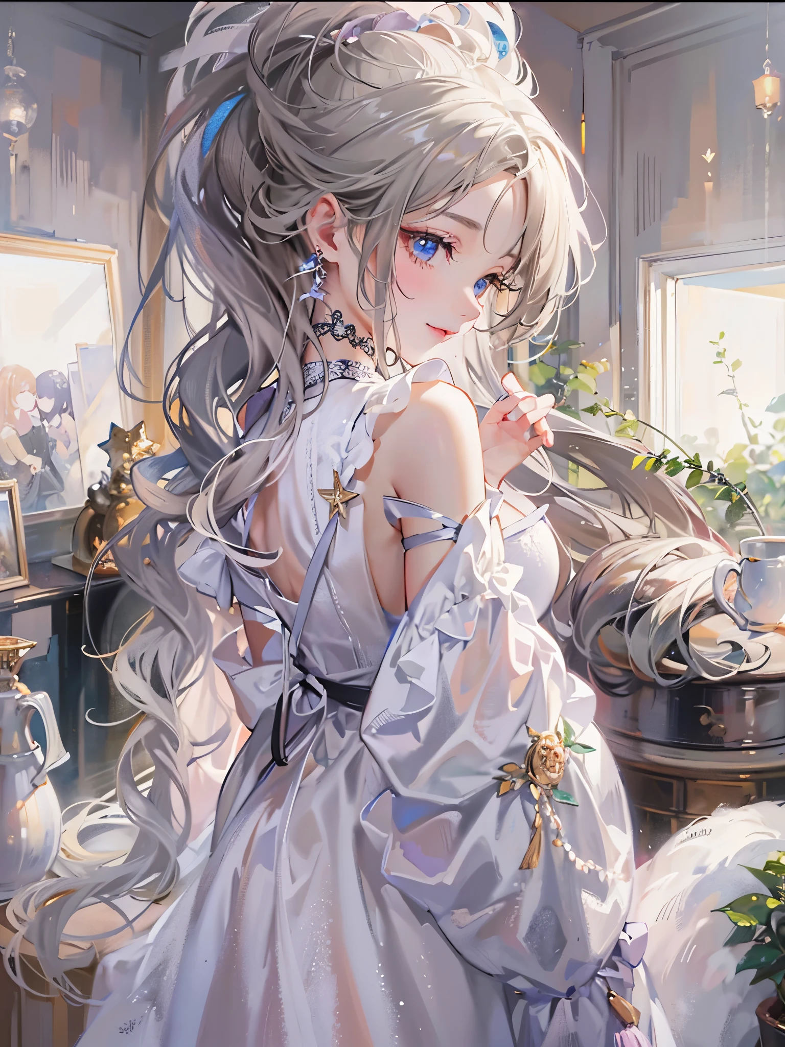 ((highest quality)),(Ultra-high resolution),(Very detailed),(Detailed Description),((The best CG)),(A masterpiece),Ultra-detailed art,Amazing drawing art,(Art with precise detail:1.5), flowing、Excited、Elegant、Karen、gorgeous