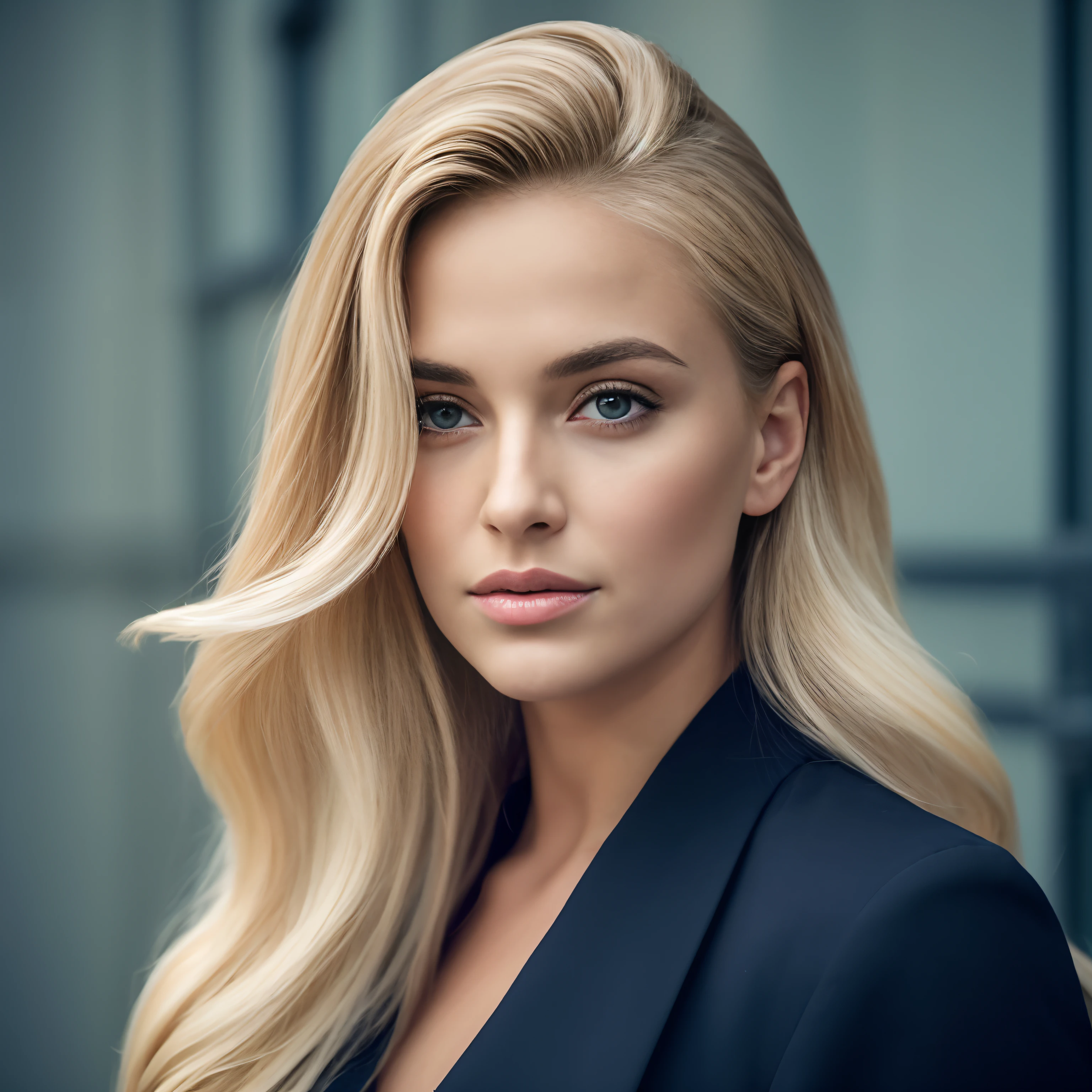 uma mulher jovem com longos cabelos loiros e olhos azuis posando para uma foto, foto de uma mulher bonita, mulher loira, cabelos loiros elegantes, mulher loira bonita, long blonde hair combed back, uma loira linda, uma menina com cabelo loiro, mulher atraente, blonde and attractive features, Retrato de um modelo bonito, mulher linda, modelo feminino bonito, Cabelo loiro bonito, loira bonita, Marina Leswick 8k