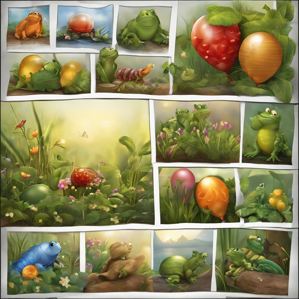 brightness, Style Comics, растительные balloons, woodlice, Reptiles, amphibians, balloons, plants, flowers, vegetable, vegetable balls, balls, excellent HD quality, comics