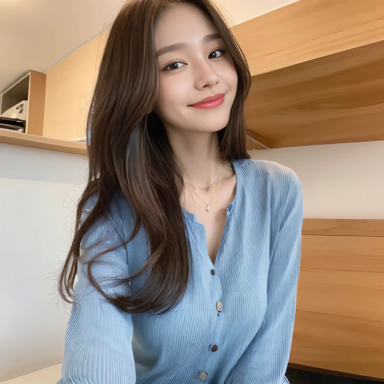 seed:2020674263.((Full body angle:1.1)).((highest quality, 8K, masterpiece:1.3)), ((from below:1.1)).concentrated:1.2, Perfect body beauty:1.4, Hips:1.2, ((Delicate Hair)), (Colorful button-through crop shirt :1.1) , ((highest quality、8K、masterpiece:1.3))、1 Girl、A sloppy smile、Esbian all over、Slim face、Big 、Beautiful woman、(Dark Brown Hair)、Long Hair、1.1、Flickering Valley、Detailed eyes、double eyelid、Blurred Background、超Slim face、Smile、Looking down、stroll、