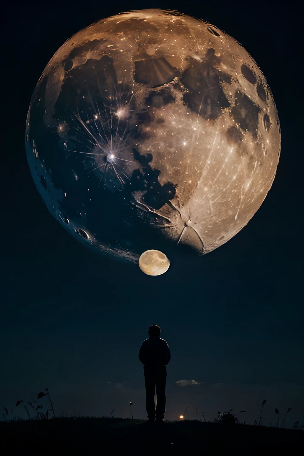 Moon round atronaul