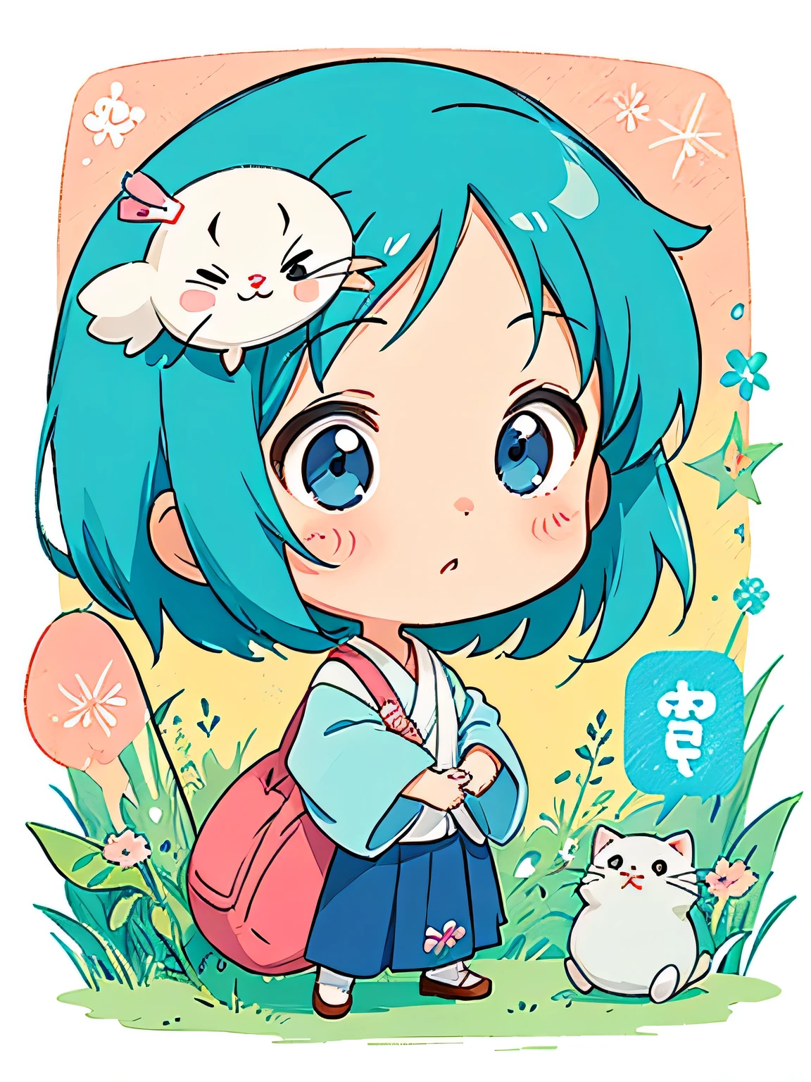 Hayao Miyazaki style, Kawaii Design, most beautiful girl ever、Chibi, speech , president, Congress