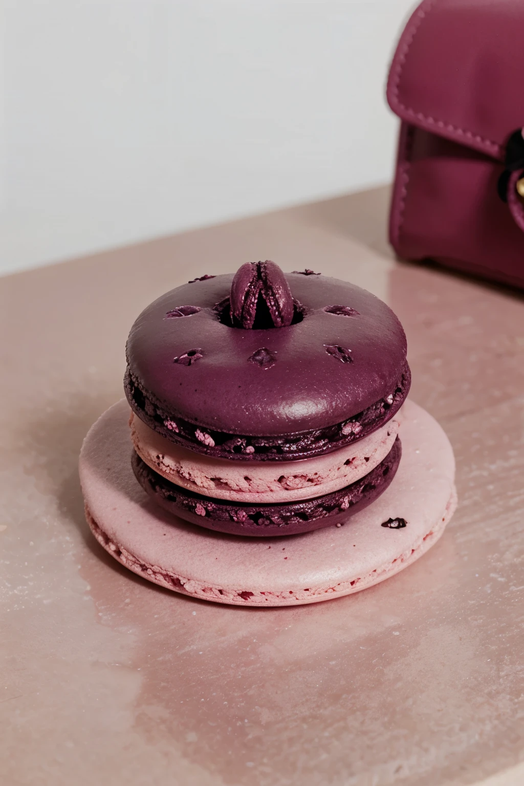 Mulberry macaron,Mulberry in the beside
