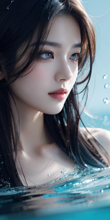 Cute Girls Clothes 6,Printed dress, (Hit your knee) best quality,masterpiece,Ultra-high resolution,Clear face,(realism:1.4),RAW photos,Cold Light,Woman wearing transparent clothes underwater,Wallpaper Anime Blue Water,Gurwitz-style artwork,Close-up fantasy of the magic of water,author:Yang Jie,Gurwitz,Beautiful art illustration,Water Nymphs,Beautiful digital art,Beautiful digital illustrations,Li Song,Beautiful anime portrait,bull'Artistic style Very slim figure:1.3),Huge breasts:1.4 Huge breasts:1.4,full, Firm breasts,Showing cleavage,Nipple protrusion,Belly button full breasts, Large Breasts, Slender sexy legs, Put your hands behind your head((Clear nipples))、Rocket , (Large Breasts),(because I'Thin)