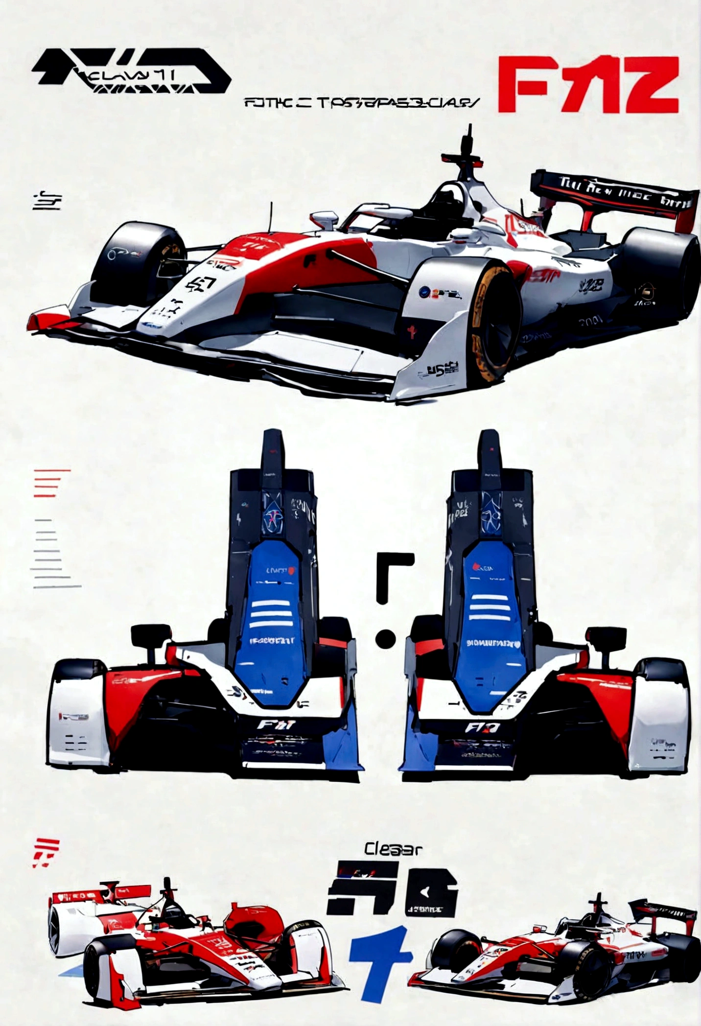 Red and white F1 car Chinese aerospace rocket F1 car Co-branded F1 car has letters on the surface "china aerospace" Clear font. The background is a Chinese space rocket. There are letters written on the surface of the rocket. "Fatian No. 1" The font is clear. The overall atmosphere is solemn. The font is clear.