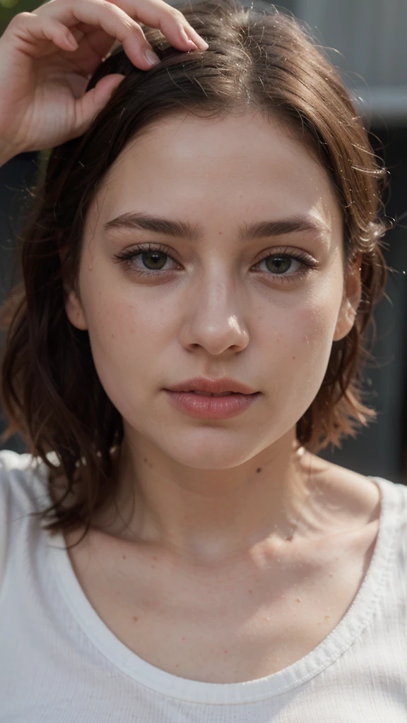 1girl, skinny fit slender body, beautiful detailed eyes, beautiful detailed lips, extremely detailed face, long eyelashes, white skin, taking mirror fullbody selfie,white crop top, black skirt, (best quality,4k,8k,highres,masterpiece:1.2),ultra-detailed,(realistic,photorealistic,photo-realistic:1.37),studio lighting,vivid colors,professional portrait photography