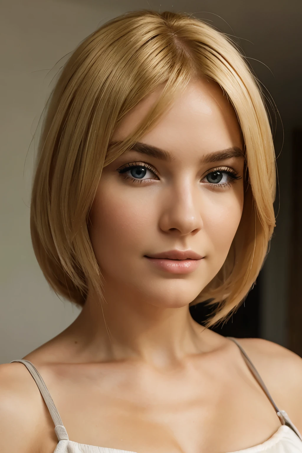 Ultra realistic blonde hair woman