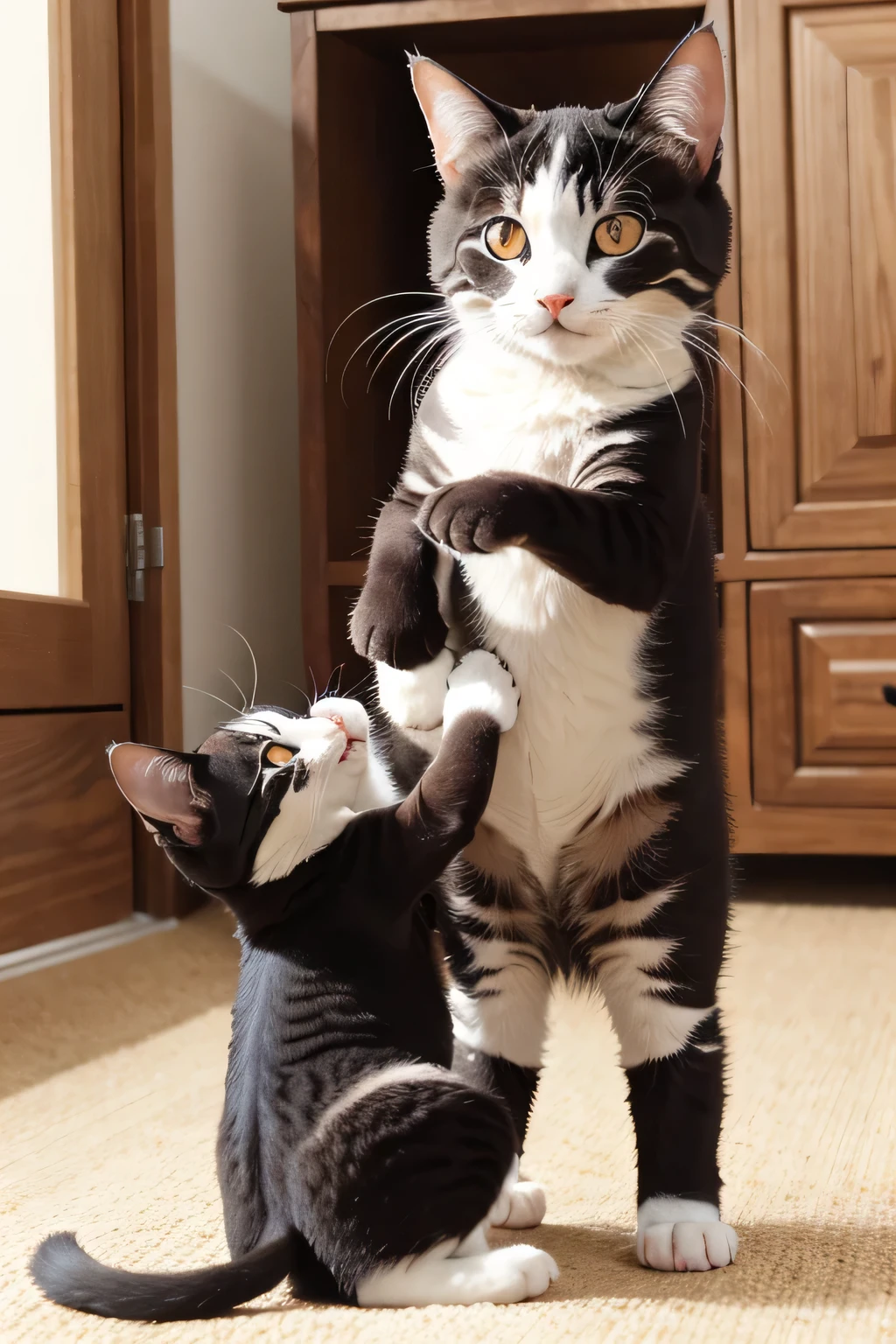 Gatos brincando