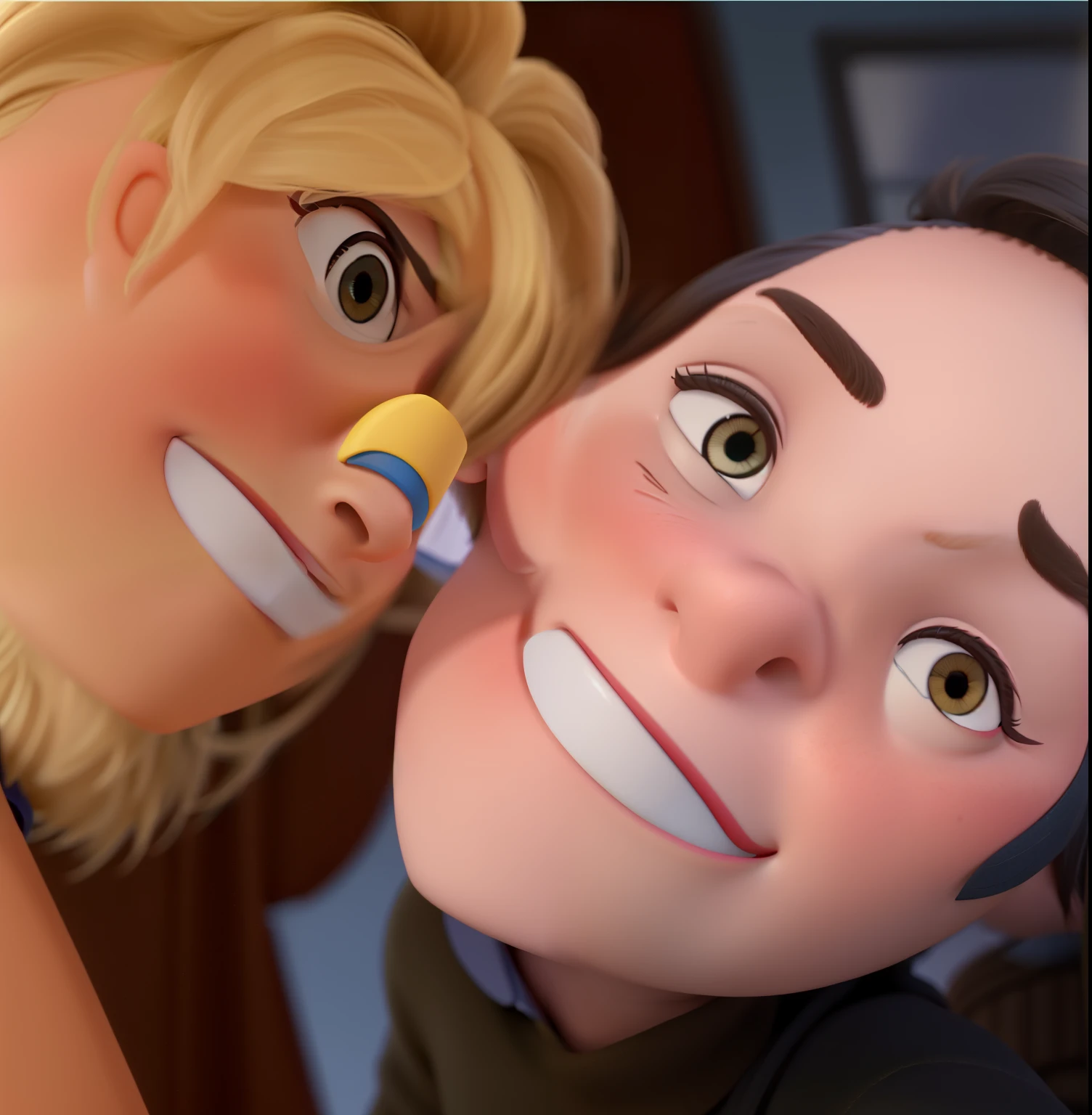 Um homem e uma mulher no estilo Disney Pixar, alta qualidade, melhor qualidade