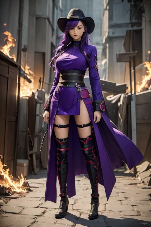 score_9, score_8_up, score_7_up, full body, (nice hands, perfect hands), official art, cinematic light, (1girl:1.3), adult, Raiden Shogun \(genshin impact\), long purple hair, braided, Pink eyes), (epic, serious, facing viewer, dynamic angle, movie cover, villain, dramatic)