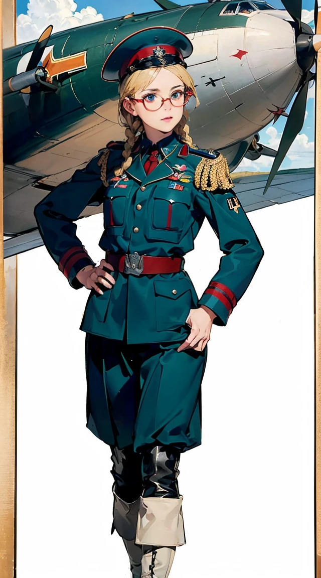 (masterpiece, best quality, realistic, detailed, sharp:1.2), intricate details, oxidetech, (shot photo of 1girl, 20s, big breasts, slim waist, wide hips), wearing overalls, (han1female,Bigchest,Pornographic exposure, solo,(Background with:The plane is in flight,Planes,inside of a cabin,) She has short blonde hair,bobo head,Stand in the pilot's seat of the aircraft,seen from the front, hair straight, mostly cloudy sky,(((tmasterpiece),(Very detailed CG unity 8K wallpaper),best qualtiy,cinmatic lighting,detailed back ground,beatiful detailed eyes,Bright pupils,(Very fine and beautiful),(Beautiful and detailed eye description),ultra - detailed,tmasterpiece,)),facing at camera,A high resolution,ultra - detailed),revealing breasts,Bare genitalia, Bulge,legs are open,Raised sexy,Camel toes,Flushed complexion,Open-mouthed,frontage,,Officer's cap(Wearing:Dark green baseball jacket,Black pantyhose) Modest outfit, remote shot, detailed beautiful delicate face, detailed beautiful delicate eyes, perfect facial proportions, high-definition skin, fine skin, four-inch best ratio. With one thumb, a masterpiece, highly detailed, realistic, (World War II German general uniform reference : 1.8), the highest face resolution, adult, modestly dressed woman, dressed entirely, ( small, black hair, black straight bangs, super fine braids, straight bangs, red glasses, dark green eyes), future, science fiction, fighter plane, standing On the landing of a fighter plane, the government agency, a deep intelligent personality, a calm expression, a respectful face, a war, a fighter plane (La mejor calidad:1.1), (Obra maestra:1.4), (absurdos:1.0), retrato, primer plano,1girl, Marinero Urano, KizukiAi, Mujer madura, small breasts, aqua eyes, cabello rubio, Uniforme Sailor Senshi, Collar de marinero, arco de pecho, Arco trasero, Falda suplicante, Guantes blancos de codo, Acostado boca abajo, en el suelo, con el trasero en alto, mostrando el culo de espaldas, without looking back