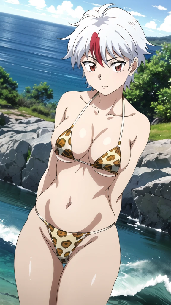 (slingshot :1.2),
Blonde, (short hair:1.2),Illustration of a person、
View your viewers,, (Highest quality:1.3),One Girl, beach、Outdoor、 ground、ground、soil、blue eyeicro Bikini、(masterpiece、Highest quality)、Highest quality, Ultra-high resolution, (((masterpiece))), alone, Large breasts、One Girl, Front view、Embarrassed face、Bronze colored hair、((short hair))、Stand up straight、Cowboy Shot