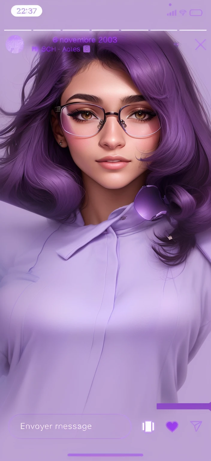 a close up of a woman avec des lunettes on a cell phone, photo de profil, thick glasses, avec des lunettes, Mia Khalifa, girl avec des lunettes, 18 ans, portait photo profile picture, avec des lunettes on, violette myers, elle porte des lunettes Harry Potter, fille portant des lunettes rondes, grosses lunettes, very very poor quality image, photo de profil imagine la sans lunettes en maillot de bain 