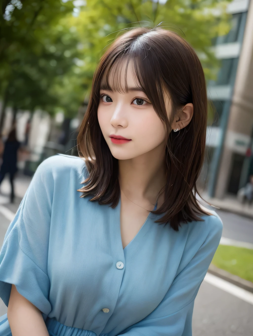 Detailed explanation,、High resolution、high quality、Perfect dynamic composition、Beautiful fine details、short hair、Small breasts、Natural color lip、Kamimei、Shibuya Ward、20-year-old girl、1 person、Clear Skin、Shiny Hair、Tabletop、最high quality、In detail、High resolution、8k、The correct state of the human body、Random pose、Sculpture model pose、Hair dancing in the wind