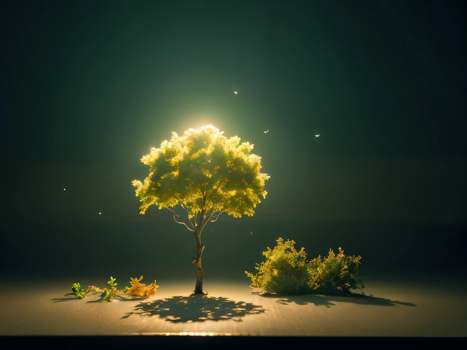dreamlikeart tree in a bottle, fluffy, realistic, photo, canon, dreamlike, art, colorfull leaves and branches with flowers on top of its head. hyperdetailed photorealism by greg rutkowski - h 1024 w 804 | f 1 6 lens mark 2:2 s 3555 mm film grain :1 lifelike high res sharp focus contrast!! intricate detailed atmospheric light refraction lighting unreal engine 5 cinematic concept photography masterpiece octane render trending at cgsociety rendered as