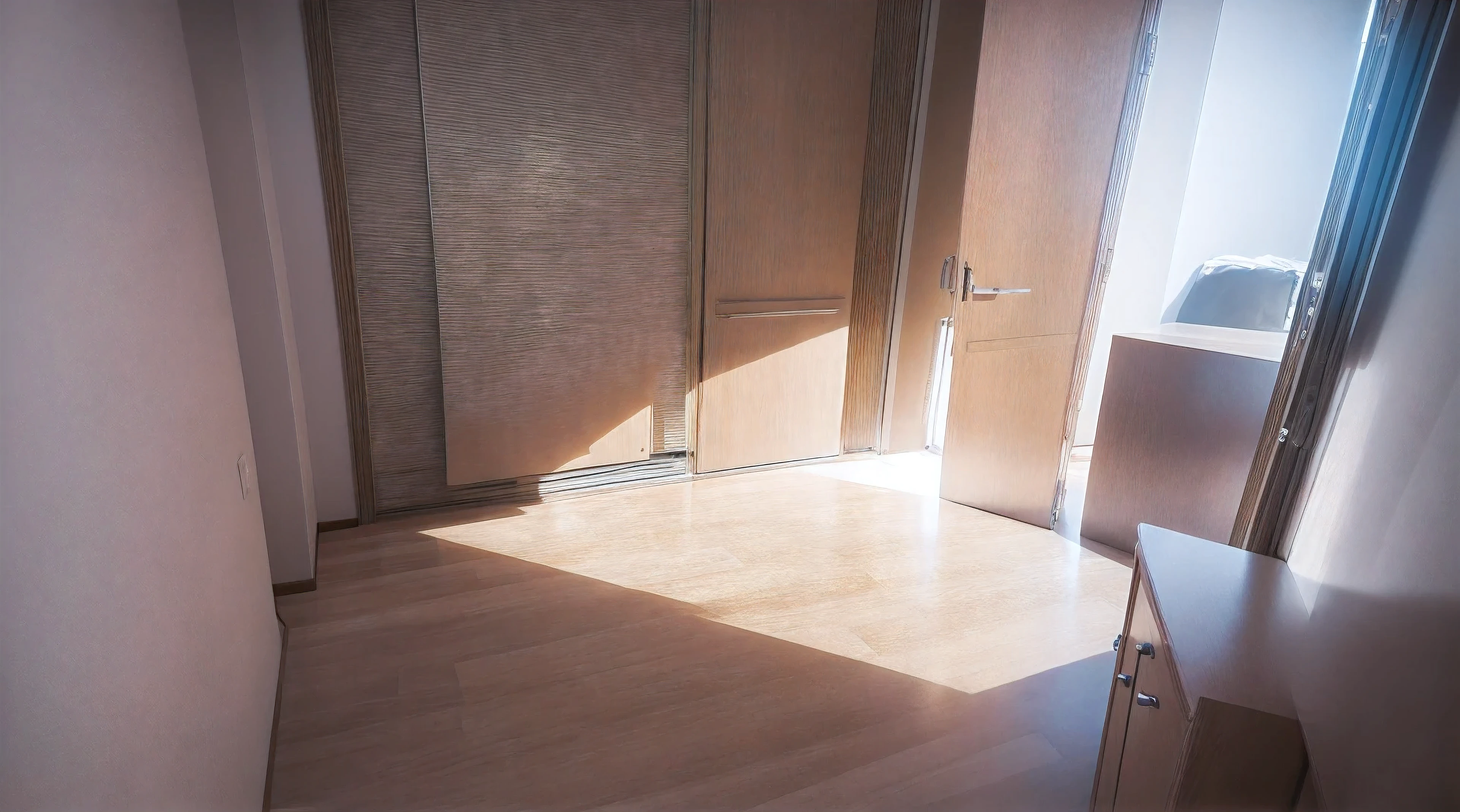 highest quality, Super detailed, economy,Light of the sun,common,Front angle,Lots of white space,Apartment,Studio, Realistic,