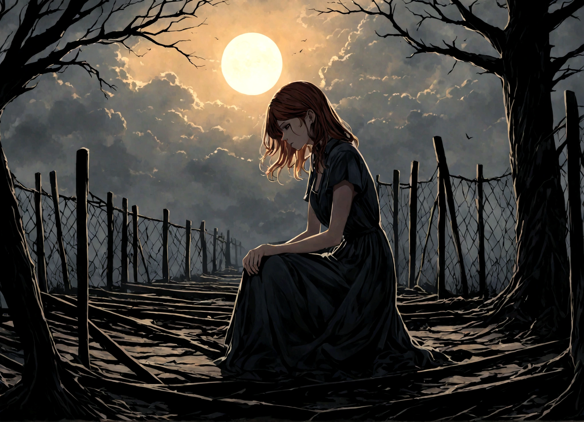 (Haunting lovely Kate Mara) (Depressed Man)Another sun sets down behind me Another day comes crashing in There's a whispering wind that's blowing There's a storm that's closing in I can hear the trains, they're rolling To a place I've never been And I can feel her breath beside me With an empty glass of gin As the darkness settles in I can hear her voice again I can hear your voice again Waiting for someone to save me But everyone just runs away Waiting for someone to change me But no one ever comes I'm breaking down the walls that cage me But nothing ever falls in place Waiting for the end to take me Blinded by the sun All the ghosts that live inside me Always waiting in the wind I can see through my reflection What I've become and what I've been You see, your Heaven doesn't want me And your Hell won't let me in It's like I'm holding all the aces But I know I'll never win Waiting for someone to save me But everyone just runs away Waiting for someone to change me But no one ever comes I'm breaking down the walls that cage me But nothing ever falls in place Waiting for the end to take me Blinded by the sun You can take it away, tear it all down Spit in my face, pushed to the ground Look what I've become I've fallen from grace, bloodied and bound Taking up space, lost and I'm found Look what I've become I can hear the snakes, they're winding Singing songs of pain and sin There's an anger overflowing From this empty glass of gin As the darkness settles in And the darkness settles in Waiting for someone to save me But everyone just runs away Waiting for someone to change me But no one ever comes I'm breaking down the walls that cage me But nothing ever falls in place Waiting for the end to take me Blinded by the sun And the darkness settles in (You can take it away) And the darkness settles in (You can take it away) As the darkness settles in
