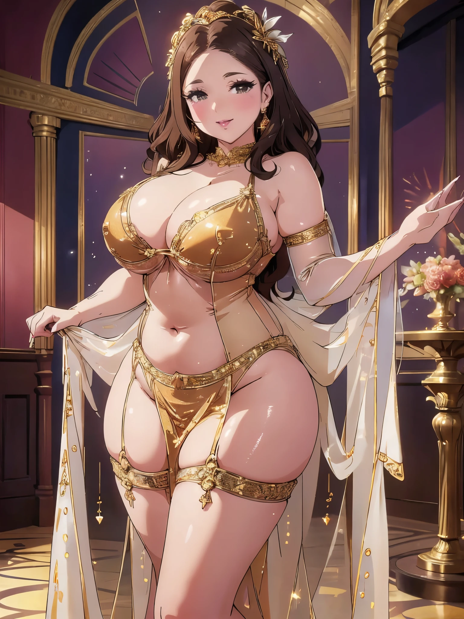 Large-breasted women, Expose your shoulders, blonde, colored feather, metal ornaments, colored Flowers, particle, Light, (masterpiece, 最high quality, high quality, Official Art, beautiful and aesthetic:1.2), (1 girl:1.3), Very detailed,(Fractal Art:1.1),(colorful:1.1)(Flowers:1.3),Most detailed,(Tangled:1.2), (Dynamic pose), (Abstract background:1.3), (Shiny skin), (Many colors :1.4), ,(Earrings:1.4), (feather:1.4),masterpiece, 最high quality, Very detailed,Full Body Shot, Mature Woman, beautiful Mature Woman, Nightgowns and underwear, Captivating smile, Thick lips, plump lips, blush, Looking at the audience, Provocative expression, Cleavage, plump、Curvy Hips、Attractive face、Mischievous face、Sexy Lingerie 、An inviting gaze、Expressing emotions、Obscene underwear、Erotic see-through lingerie set、Standing position、Gorgeous AccessoriesVarious Hairstyles,Gold headband,Ample breasts,Uneven hips,Greek clothing,Tulle covers the chest,Perfect balance, Detailed clothing details,Temple,marble,Statue of God,cinematic Lighting, Film Grain,contrast of Light and dark, 8k, masterpiece, Very detailed, Attention to detail, high quality, High resolution, masterpiece, 最high quality, Very detailed, Full Body Shot, Mature Woman, beautiful ,Mature Woman, Nightgowns and underwear, Captivating smile, Thick lips, plump lips, blush, Looking at the audience, Provocative expression, gorgeous Hairstyles, Cleavage, plump、Curvy Hips、Attractive face、Mischievous face、Sexy Lingerie 、An inviting gaze、Expressing emotions、Obscene underwear、(((Erotic see-through lingerie set)))、Standing position、Gorgeous Accessories、Keep your butt up, From below, (((Browsing Caution: 1.4)))、Exposed breasts、Shortness of breath face、Openwork decoration,(((Correct body masturbating through a see-through dress))) masterpiece, 最high quality, Very detailed, 30~40 years, Full Body Shot, Mature Woman, beautiful Mature Woman, Nightgowns and underwear, Captivating smile, Thick lips, plump lips, (((eye shadow)))