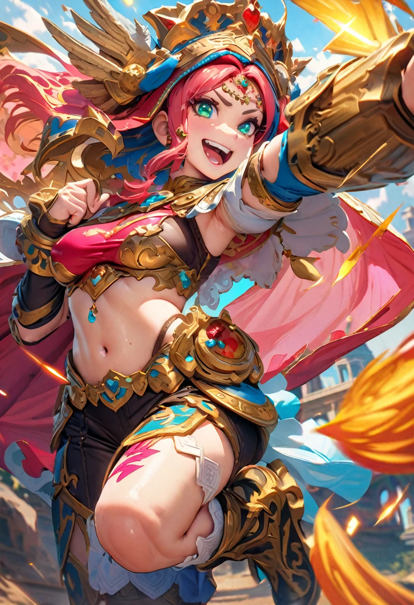 Miss + exit + India + like + veil splashArt, splashArt, league of legends splashArt, Art, One stroke, masterpiece, 8K, Super detailed, HD