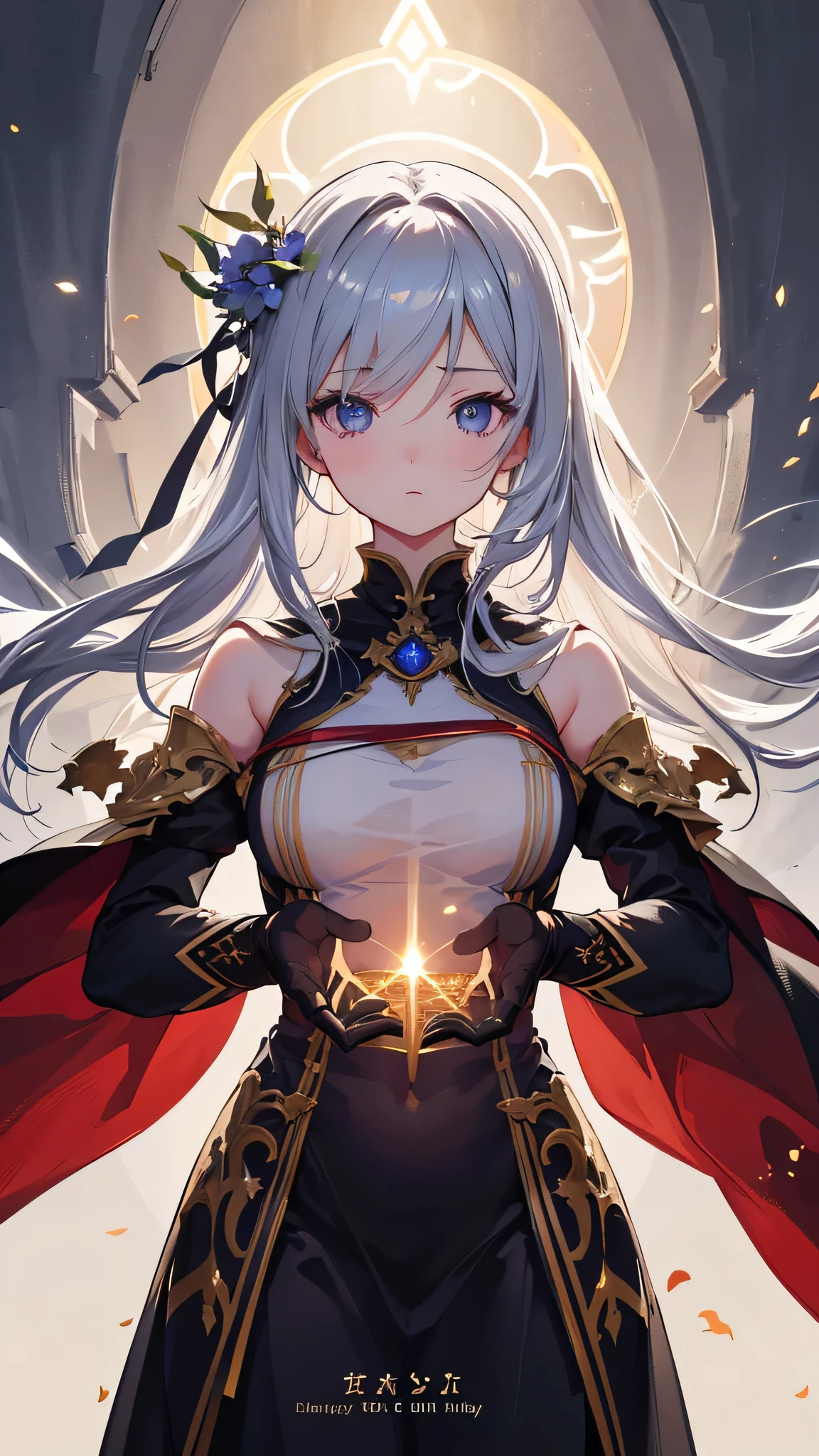 Holly themed artwork, ((highest quality)), High resolution, 8k, Cinematic Light, High Contrast, Written boundary depth、、sharp、beautiful, Strong brilliance, Detailed Background, One Girl, cute, fine grain, Shining Eyes, Detailed Iris、