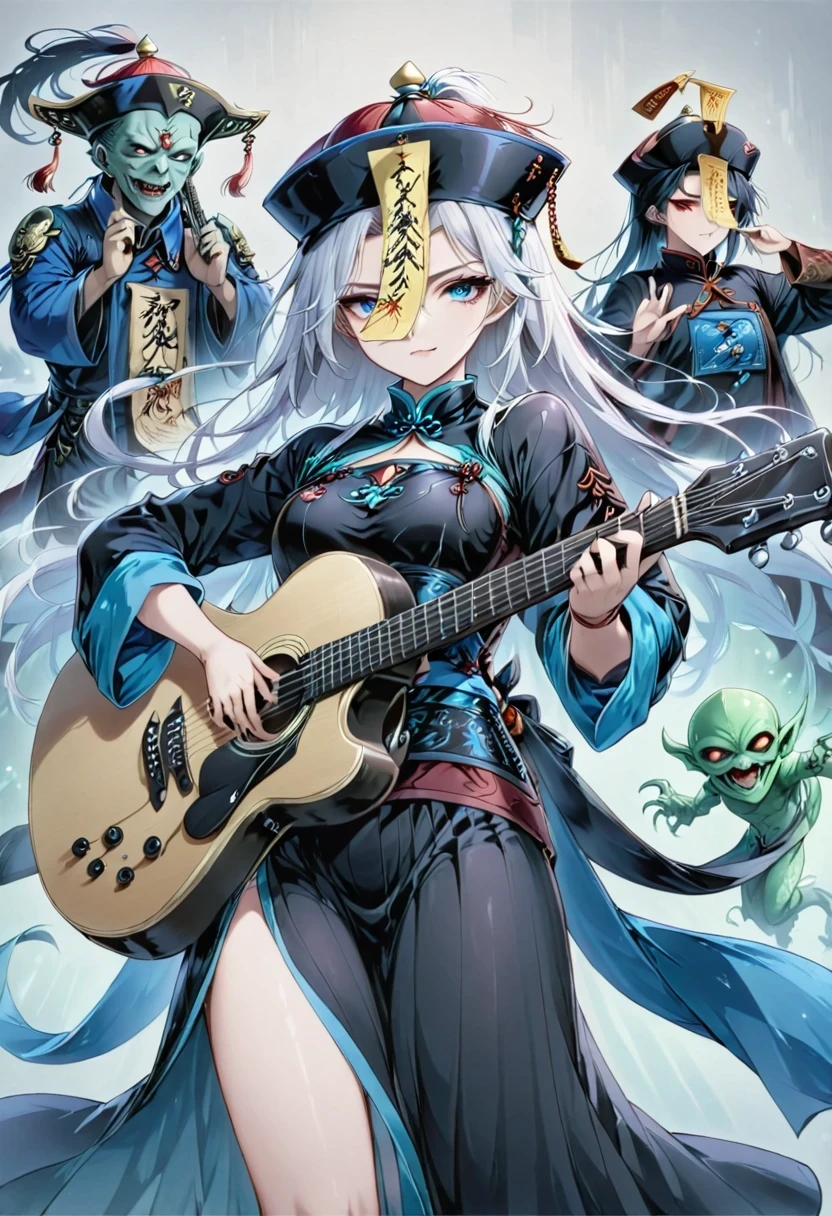 Play the guitar，Monster Codex-jiangshi（Chinese Zombie）| Monster Chronicles - Hundred Ghosts - Chinese Zombies