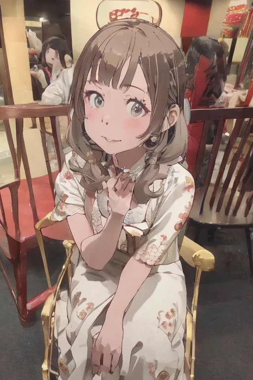 (((Masterpiece))),(((Super Detail))),(((in 8K))),(((best composition))),(((Rim lighting,Fireglow effect,deep shadow))),solo,(Hatsune Miku:1.6),beautiful detailed eyes,double bun with glittering hair ornament,(super detailed glossy skin:1.3),slender body,tits,goddess smile,((mouth open)),beautiful posture,cheongsam dress,(Red with gold thread embroidery,super delicate floral pattern:1.7),seductive cleavage,beautiful glossy legs,shiny red high heels,lifting dishes with food,chinese restaurant,hustle and bustle,rising steam,(((depth of fields)))
]