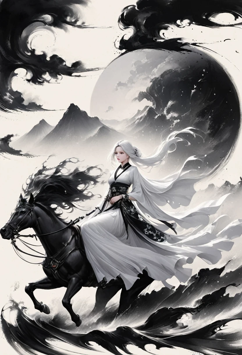 (Lots of white space:1.5)，(Lots of white space around:1.6), White background, simple, Minimalism, abstract,Freehand，Aesthetic，black and white，Ink Painting，antiquity，a mountain，A person far away，An abstract art illustration, author：Li Song, Arte no estilo de guweiz, arte shin jinyoung, Obra-prima de guweiz, Ross chart 1. 0, Beautiful digital illustrations, Inspired by non-WLOP, simpledigital art, jingna zhang, guweiz, Stunning digital illustrations