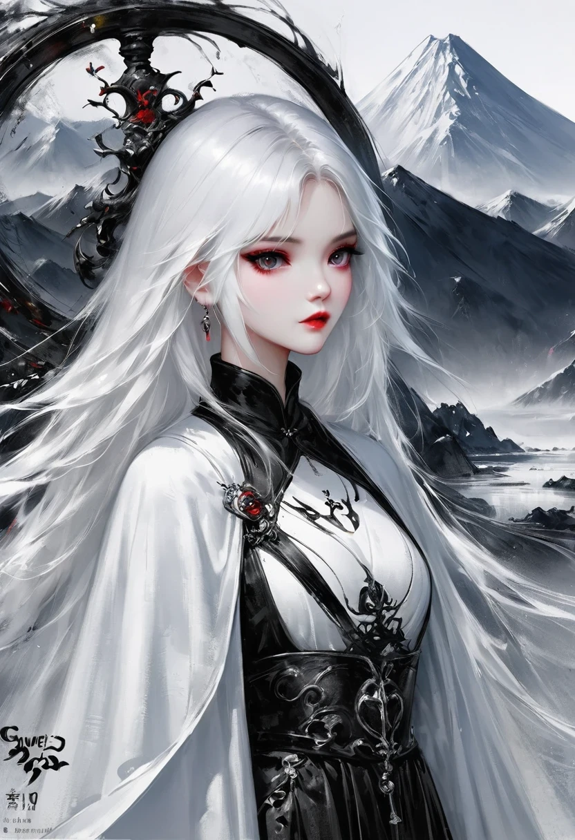 (Lots of white space:1.5),(Lots of white space around:1.6), White background, simple, Minimalism, abstract,Freehand,Aesthetic,black and white,Ink Painting,antiquity,a mountain,A person far away,A beautiful artistic illustration, author:Li Song, Arte no estilo de guweiz, arte shin jinyoung, Obra-prima de guweiz, Ross chart 1. 0, Beautiful digital illustrations, Inspired by non-WLOP, Cute and cute digital art, jingna zhang, guweiz, Stunning digital illustrations