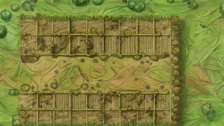 A horizontal 2.5D top-down slightly map, set in 10th century Vietnam, tower defense on the right, the map clear features vibrant rice fields, and a long straight river running through the center, suitable for strategic placements of towers and defenses, the landscape includes land, tones of yellow and brown, plain landscape scenery with traditional Vietnamese aesthetics, detailed rice fields, the art style should reflect ancient Vietnamese aesthetics, with vector textures and illustration colors, the overall atmosphere should feel country and immersive, (2.5 style), a bit of realistic and mystery
