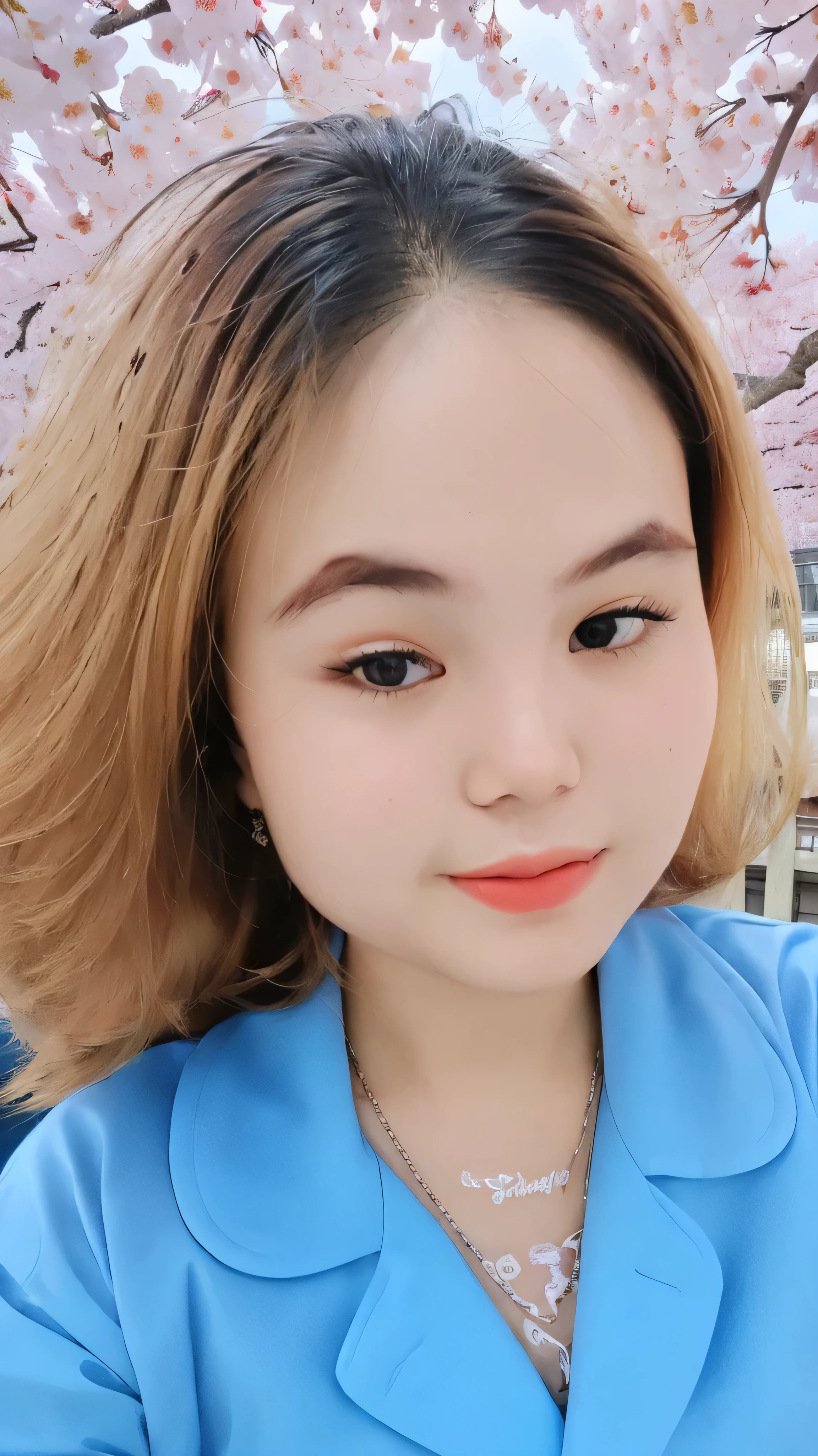 (super highest quality:1.3) (very realistic, Photoreal:1.3), (sharp focus:1.3), (Realistic and very high quality:1.3). (high resolution/High resolution:1.3), very delicate and beautiful, soft light, (brown hair, Shoulder-length straight bob hair sways in the wind), beautiful detailed girl, highly detailed eyes and face, beautifully detailed nose, thin and beautiful eyes, 1 girl, Pure beauty, cute, young, (smaller and flat chest), realistic face, realistic body, beautiful thigh, open jacket only, shorts jeans, cherry blossom background