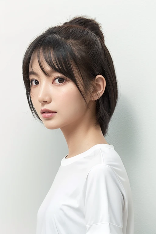 Uncle_Roger, Short sleeve shirt、(White wall background、Mash cut:1.4)、profile、Don'Don't look at the camera、Tabletop、Photographed in natural light、Japanese Male、((highest quality、8k、masterpiece:1.3))、Ultra-high resolution、(photoGenuineistic:1.4)、RAW Photos、Japanese,(detailed aspects)、Genuine、Highly detailed face and skin texture、Highly detailed lips、The correct state of the human body、Don'Don't look at the camera、Mr..々stop temporarily、Brown Hair