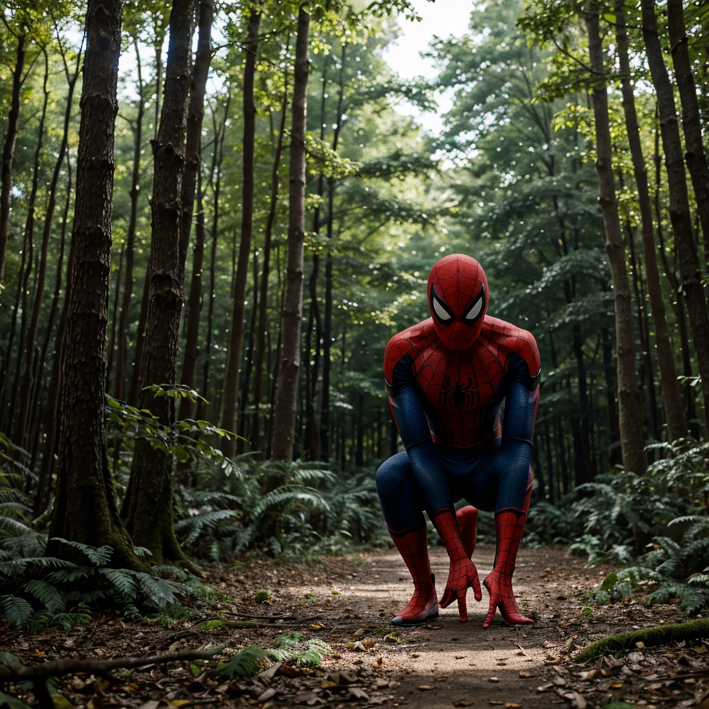 spider man in the forest