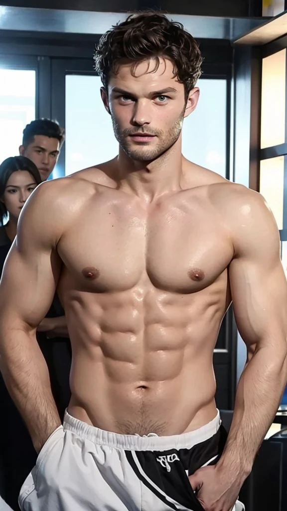 Handsome perfetc sexy oily body, humanoid face, jamie dornan