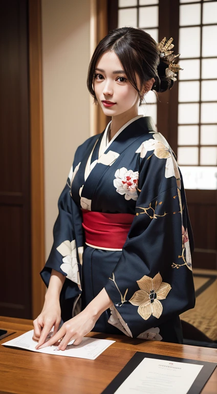 Tabletop, highest quality, figure, Super detailed, In detail, High resolution, 8k wallpaper, Perfect dynamic composition, Beautiful fine details, kimono