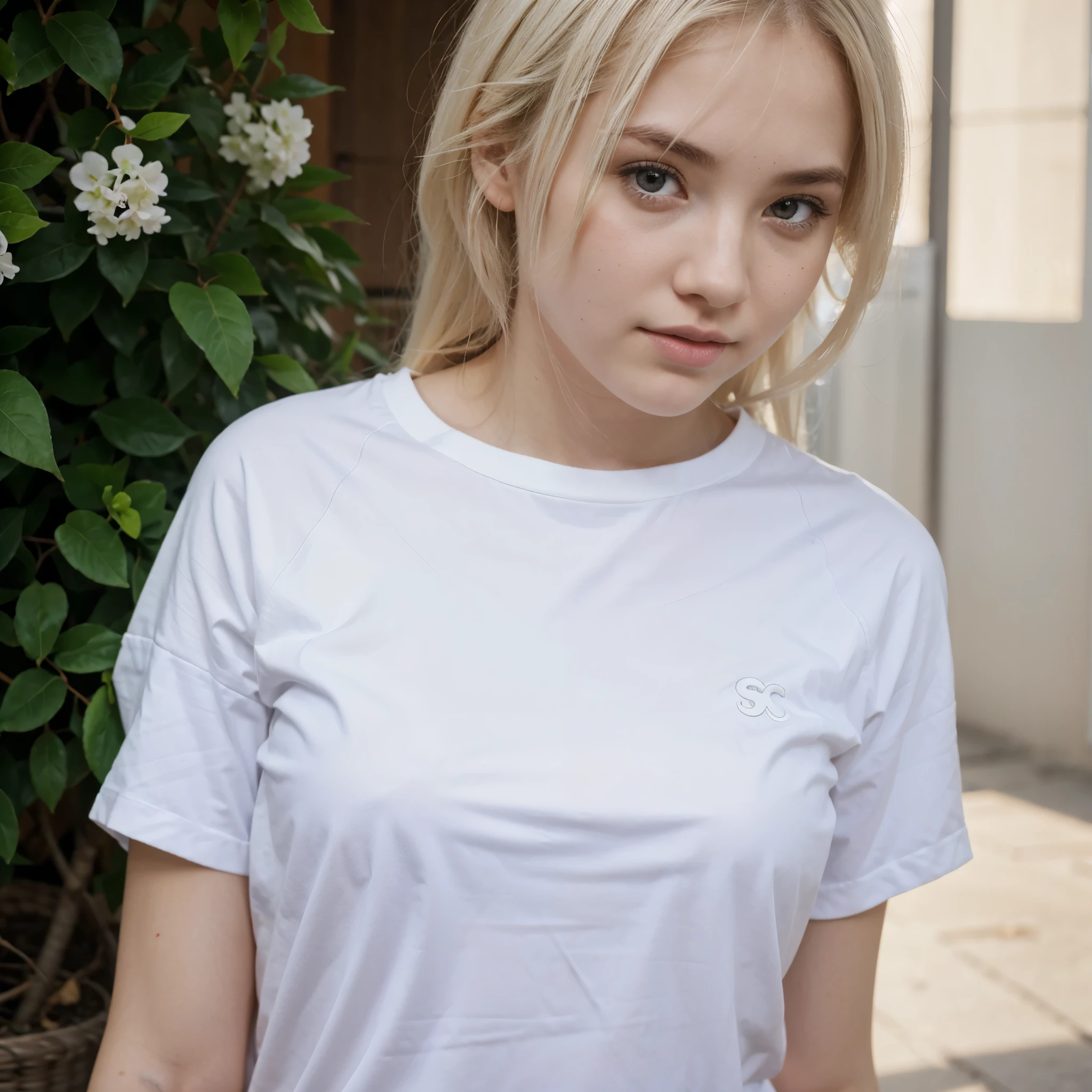 Girl White Skin with Social Shirt