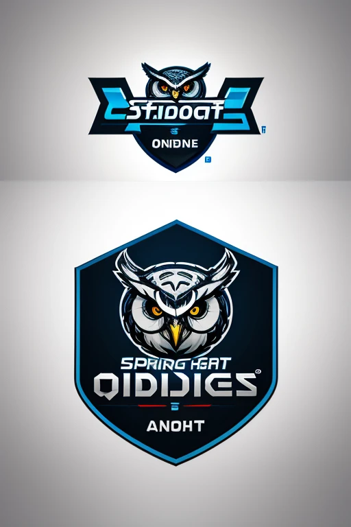 E-sport logo, initial JIDIN, owl mascot