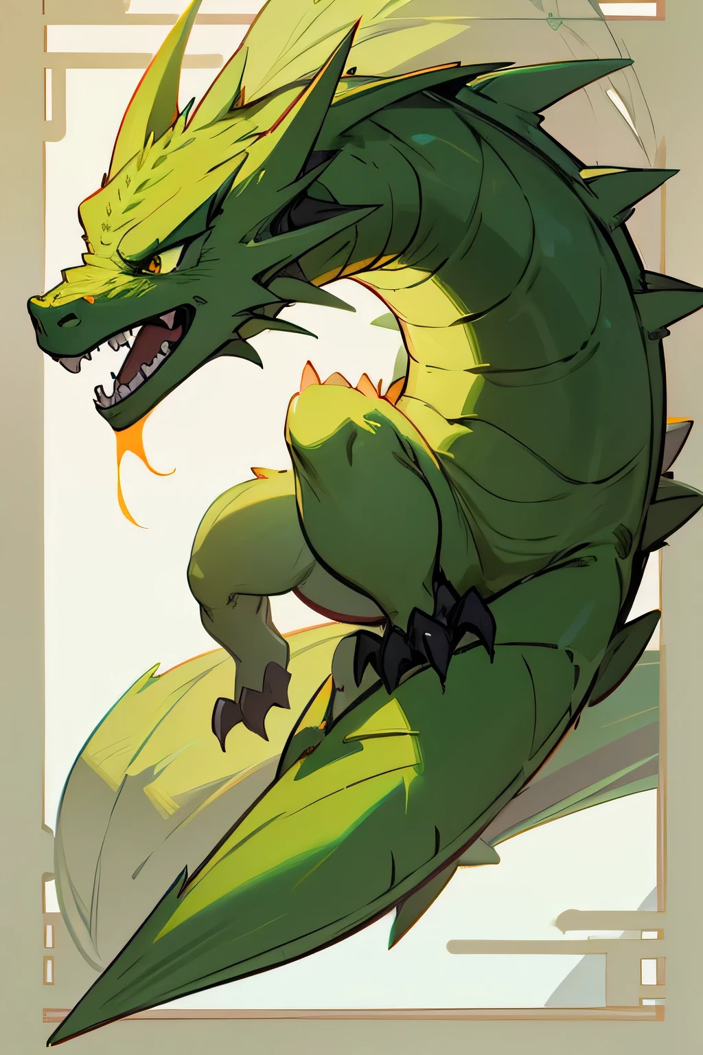 animal small green dragon