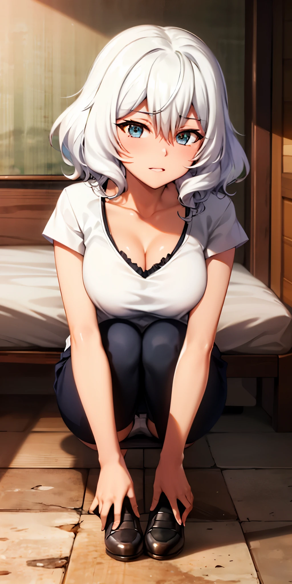 deep skin,textured skin, Altria Grem,
BREAK (white shirt, black pants:1,2)
BREAK panty pull, bent over,
BREAK (masterpiece:1.2), best quality, high resolution, unity 8k wallpaper, (illustration:0.8), (beautiful detailed eyes:1.6), extremely detailed face, perfect lighting, extremely detailed CG, (perfect hands, perfect anatomy) 1soloMILF angle fullbody high heels feet together