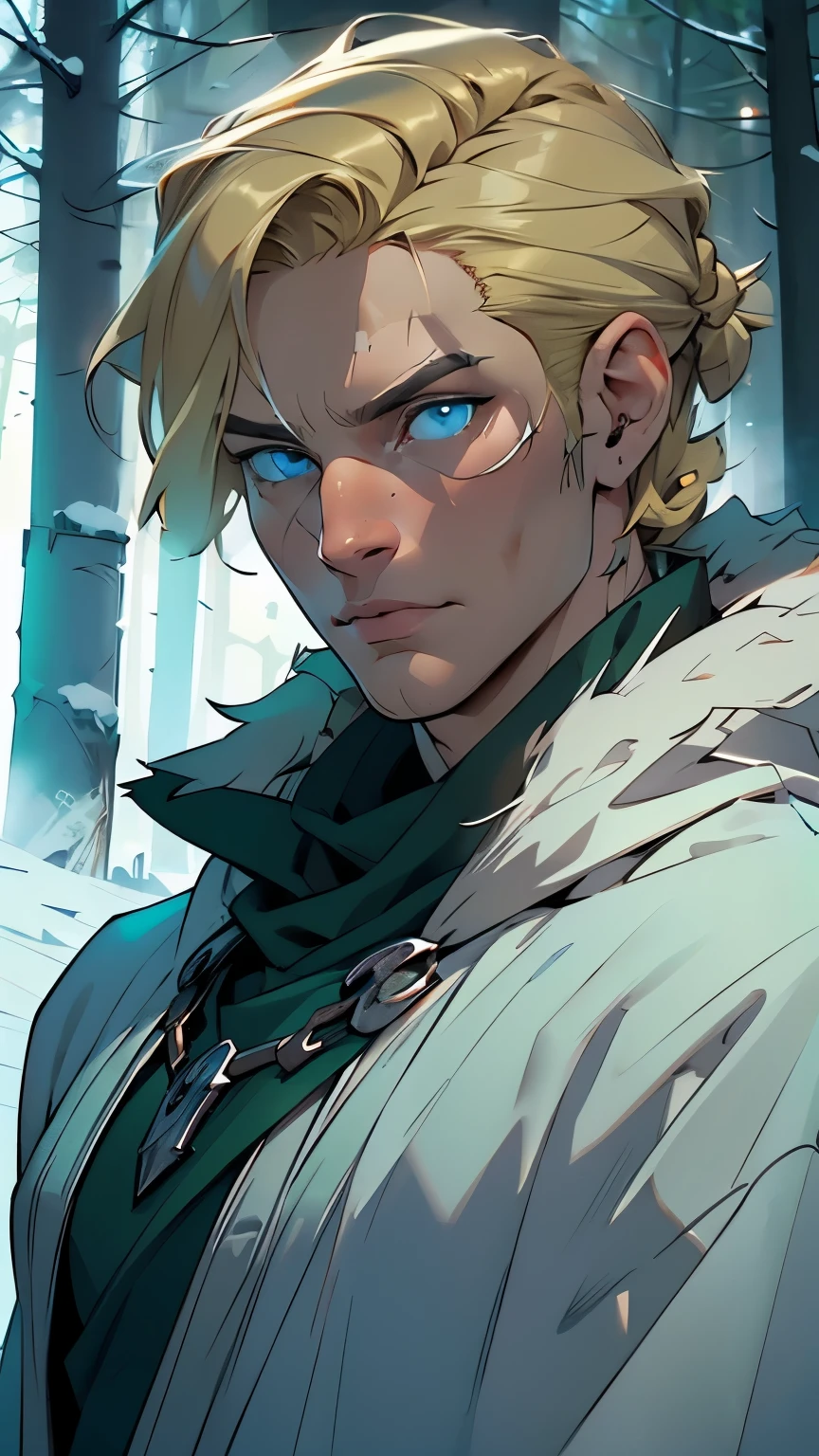 bright blue eyes