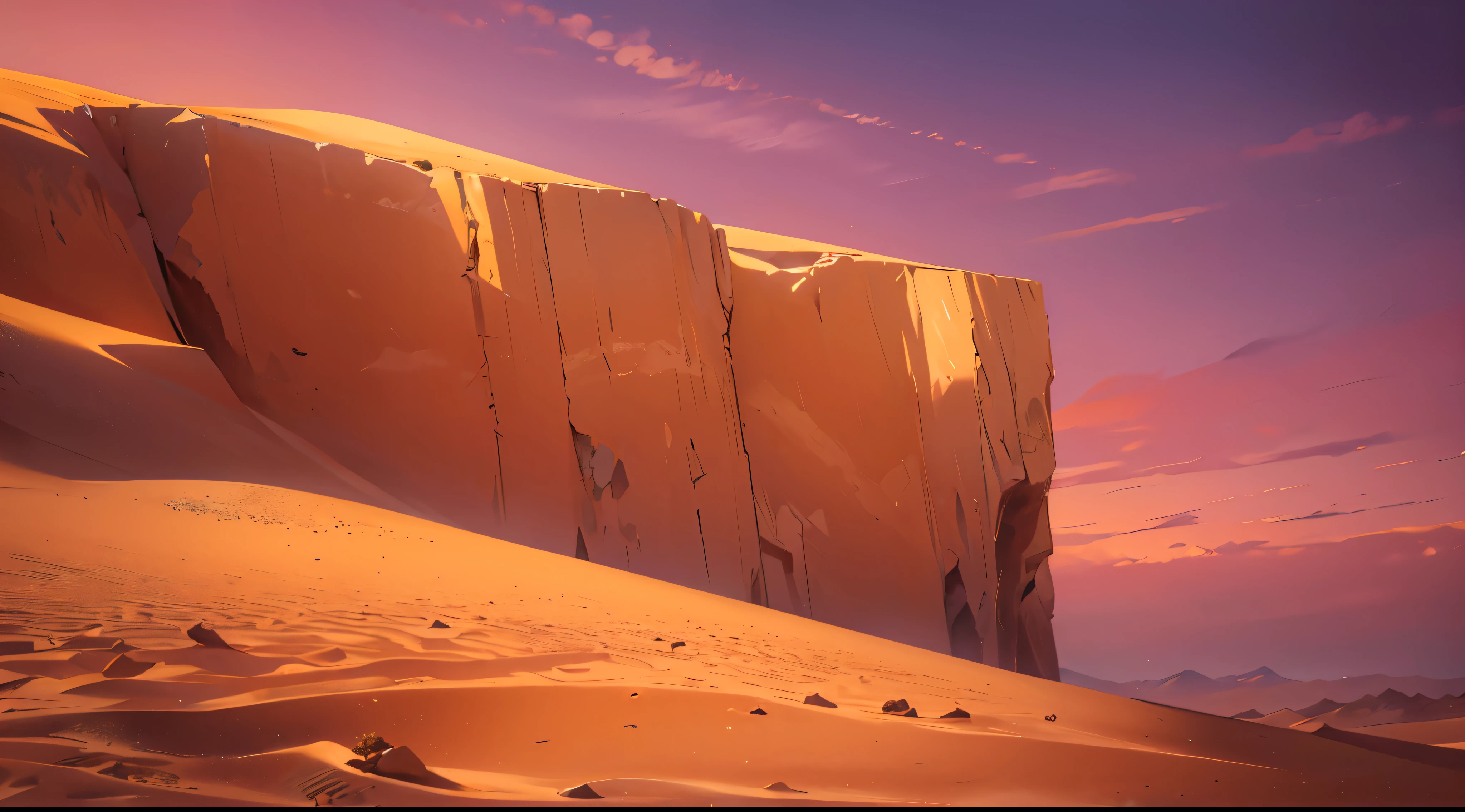 desert hill, rock hill in the desert, sand mountain, dawn time, day break sky, early morning,