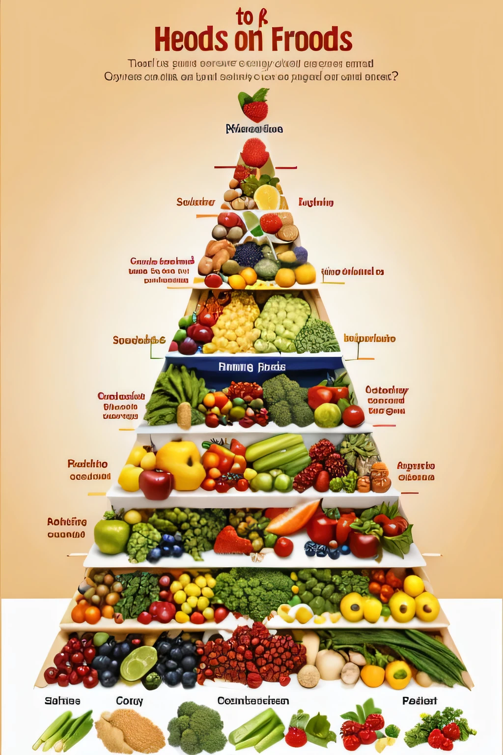 Types of healthy foods according to the food pyramid and their classification
