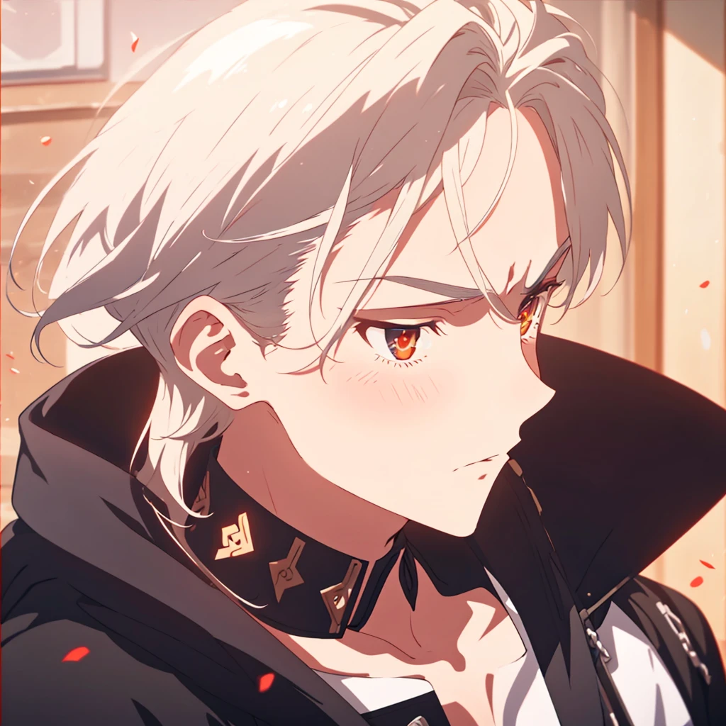 ((Best quality)), ((masterpiece)), (detailed),  ((perfect face)) 1 male solo, mature, handsome, tall muscular guy, broad shoulders, black hair, black coat, dramatic light, cinematic shot, anime screenshot, fire swirls, handsome face, combed back hair, red pupils, black aura, serious face.