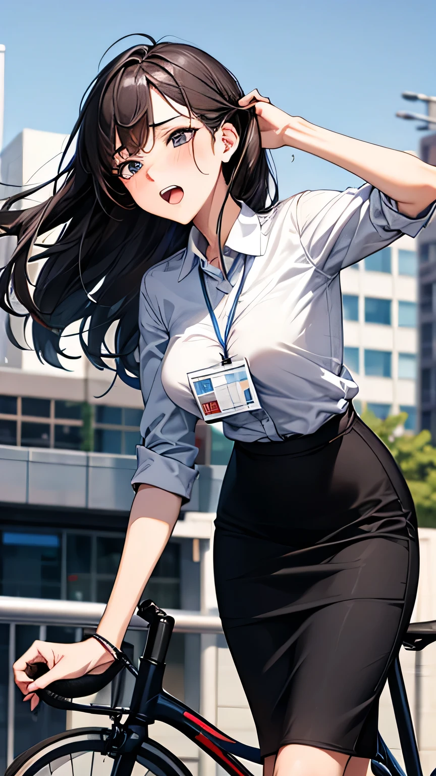 Side Shot,whole body,Bicycle pedaling,office worker,20-year-old women,orgasm:1.3,Ahegao:1.3,suit,ID card,Pencil Skirt,Look up at the sky,crowd,#Quality UHigh resolution,1080p,16k,4K,8k,absolutely,Absurd,Anatomically correct,Awards,最high quality,Accurate,High resolution,Attention to detail,high quality,High resolution,masterpiece ,Realistic,RAW Photos,solve,retina,Super detailed,Textured skin,Super detailed ,超High resolution