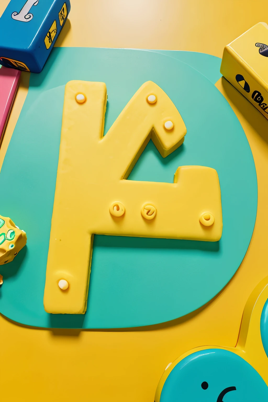 letter J with a SpongeBob design